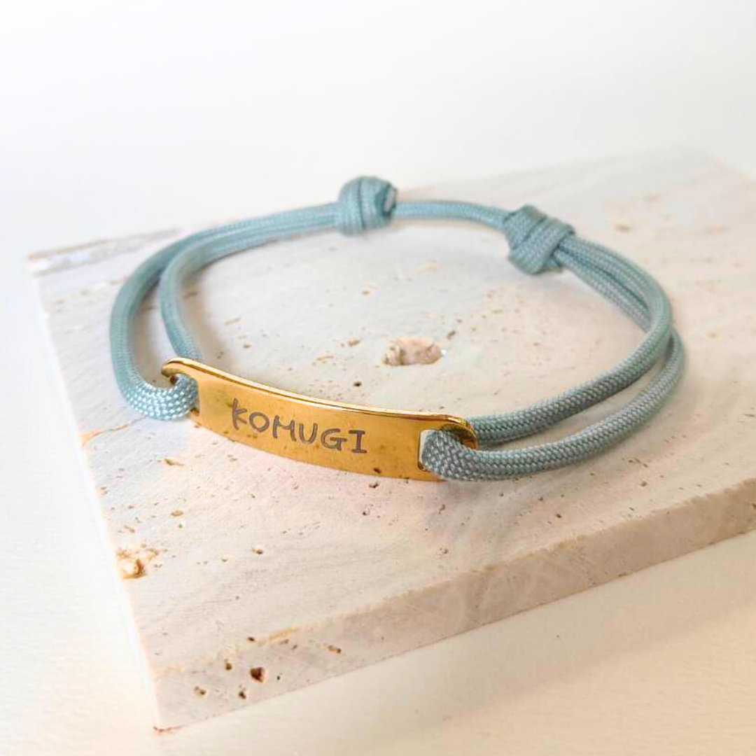 プレートタイプ（両穴型） パラコード×揺れない迷子札（ステンレス