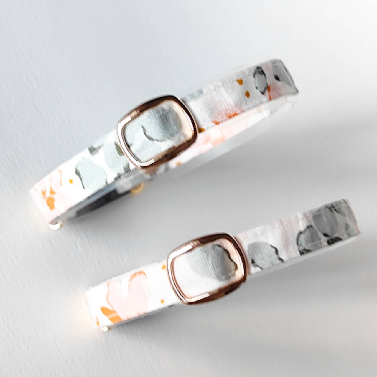 【迷子札付き】<高品質ピマコットン>【JASMINE】やさしい100%コットン セーフティバックル 猫 首輪 花柄