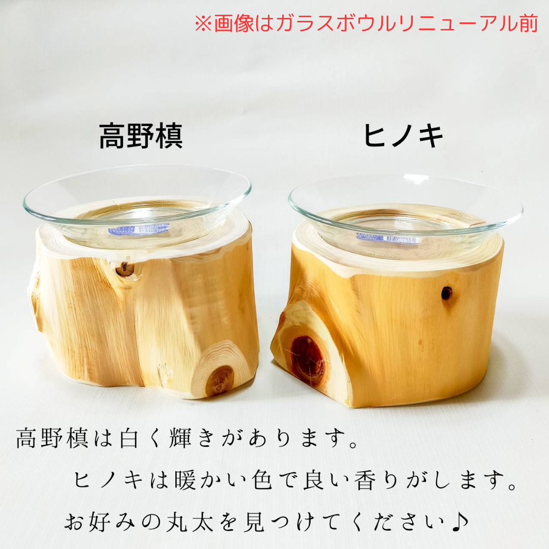 (M)フレッシュ高野槙のログボウル ごはん台 フードボウル 餌台 エサ入れ 1個販売