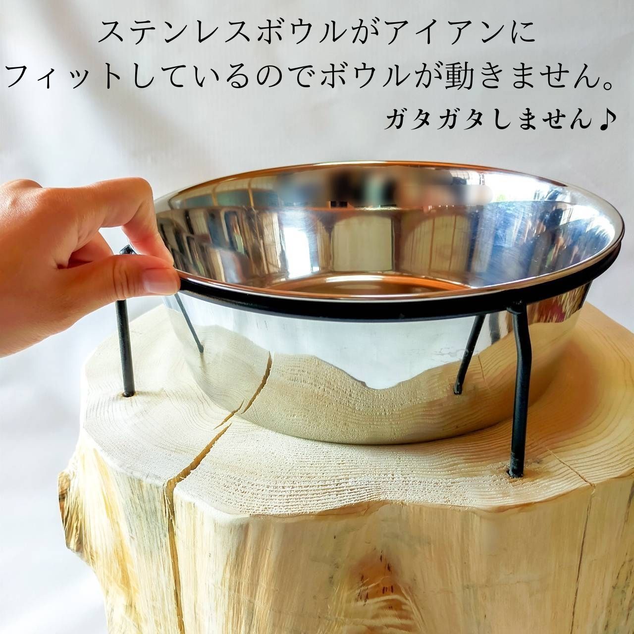 一点もの 大型犬用 高さ27cm -高野槙の丸太のLog Bowl- 水飲み台 ごはん台 餌台