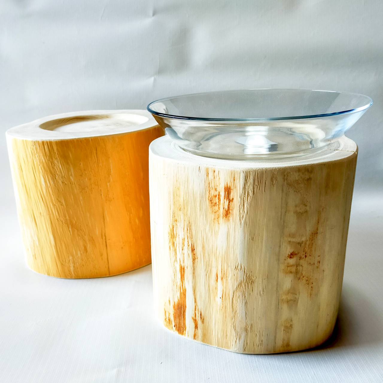 犬用 高め -高野槙の丸太のLog Bowl- 水飲み台 ごはん台 餌台