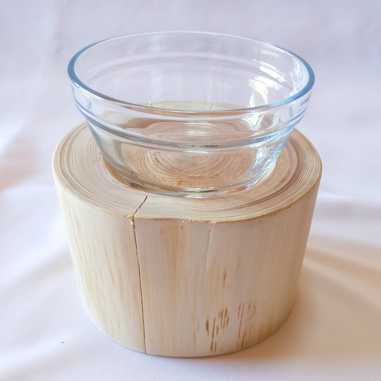 【アウトレット20%OFF】②シンプルヒノキペットテーブル ごはん台 水入れ フードボウル 餌台 エサ入れ