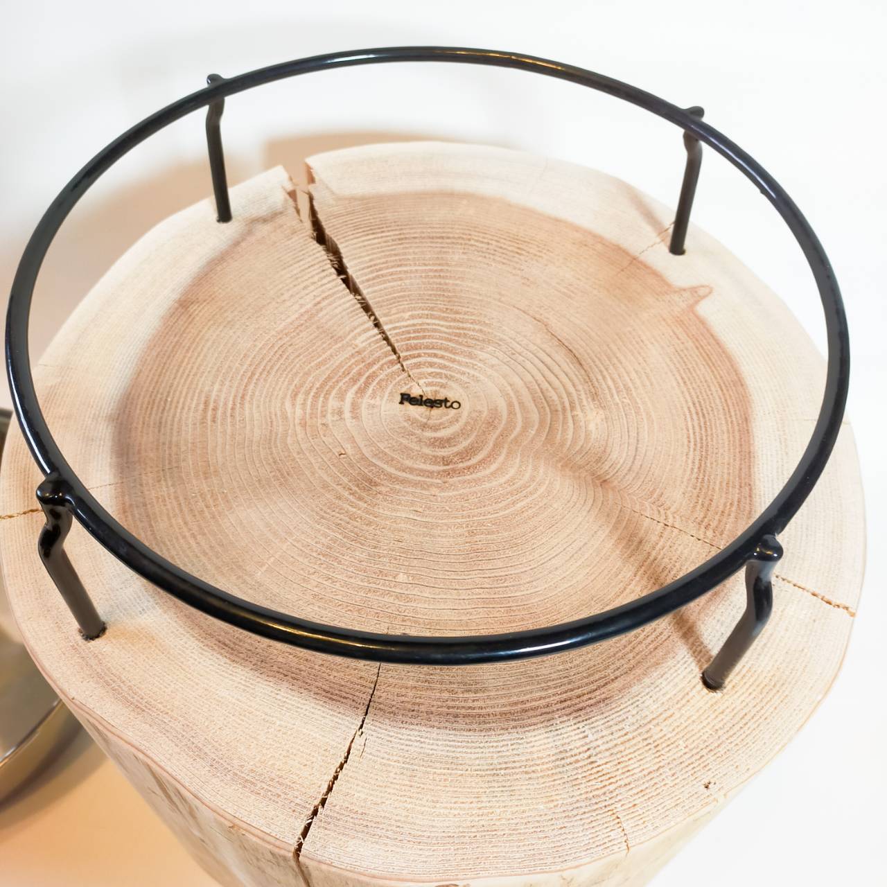 ②一点もの 大型犬用 高さ27cm -杉の丸太のLog Bowl- 水飲み台 ごはん台 餌台