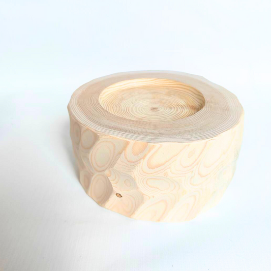 ＜丸太のみ販売＞　-アート高野槙の丸太のLog Bowl-　水飲み台　ごはん台　餌台