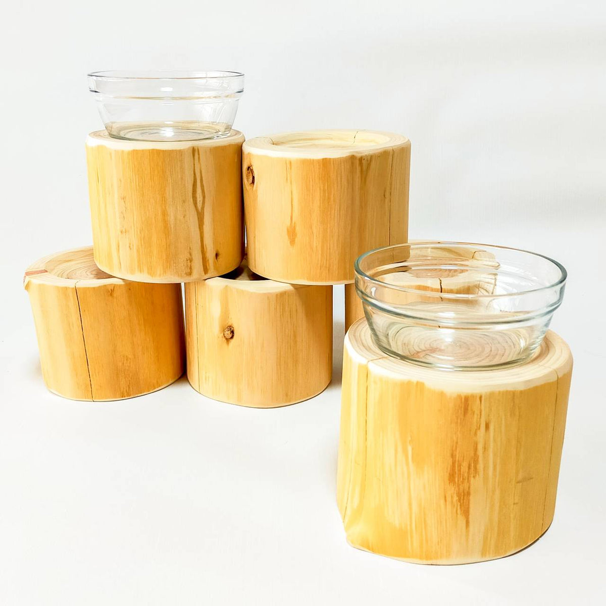 Hinoki Cypress Pet Table, Feeding Stand, Water Bowl, Food Bowl, Feeding Tray, Feeder - 1 unit