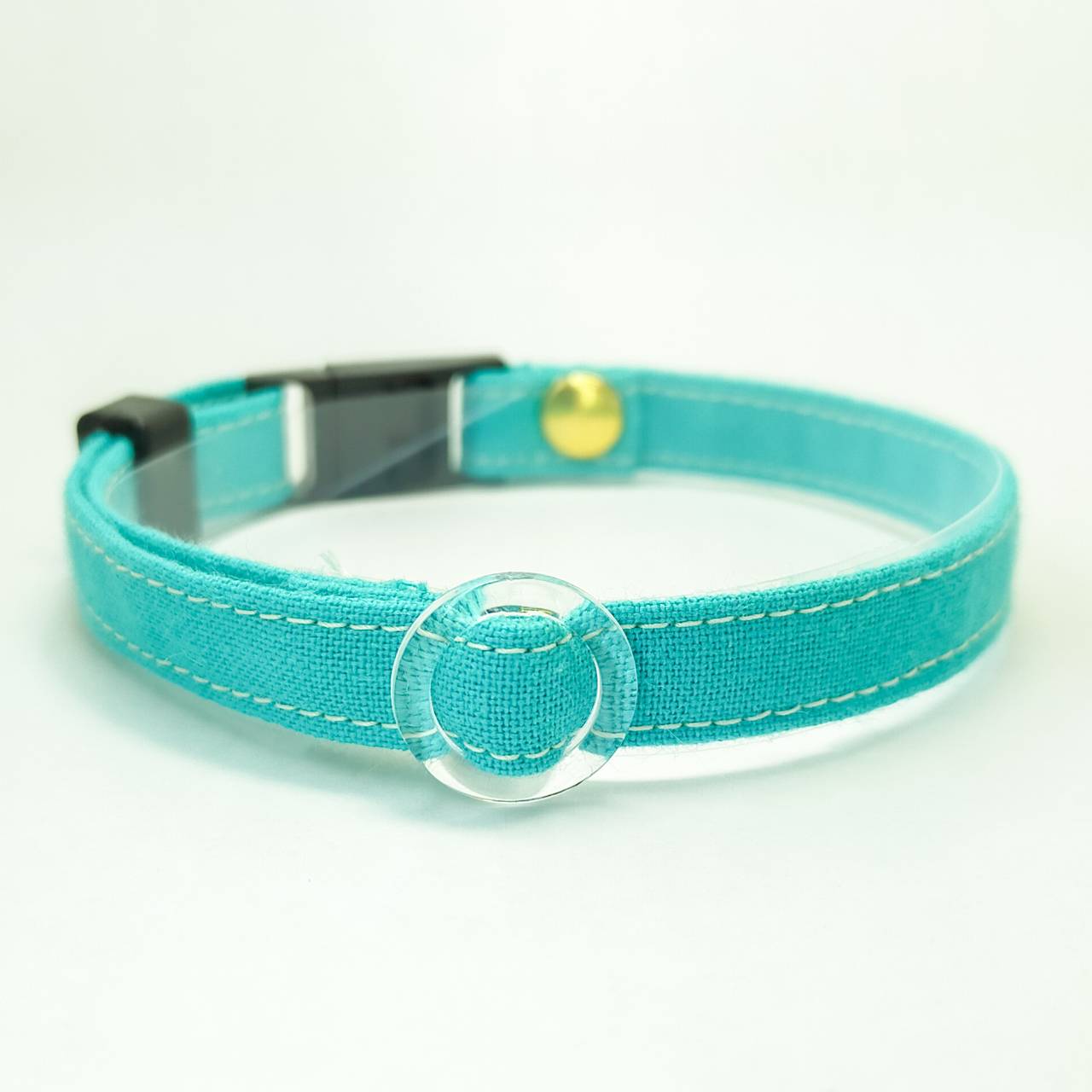 チャリティー商品　シンプルコットン　猫　首輪　小型犬　セーフティバックル　