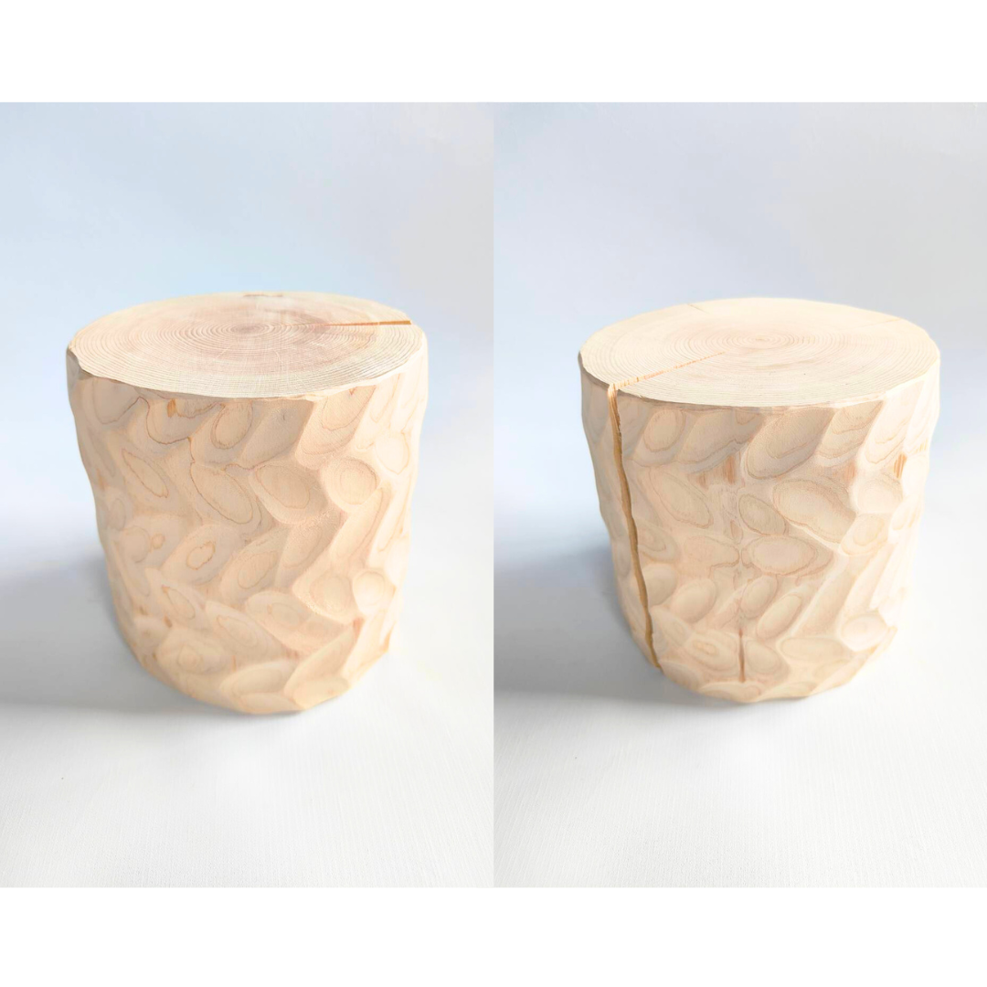 Mini Stool: Artistic Japanese Umbrella Pine Log (sold individually)