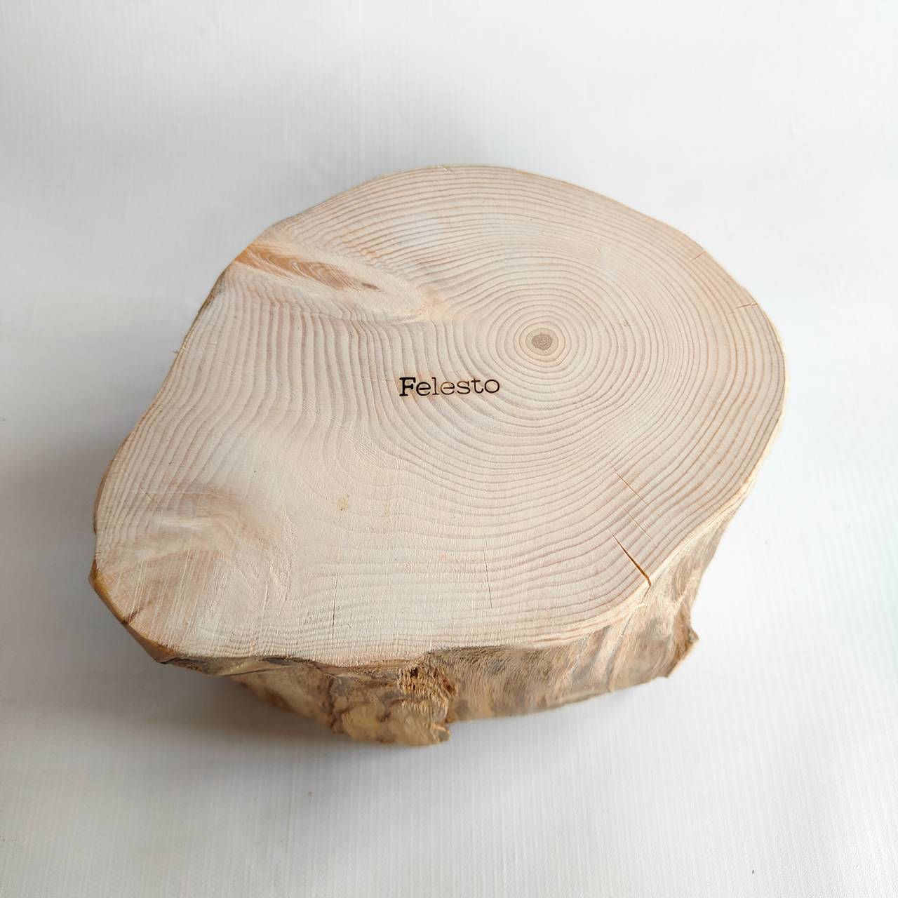 （選べる）No.5 しゃれ木高野槙のログボウル（焼き加工なし）　DURALEXガラスボウル付　ごはん台　フードボウル　餌台　エサ入れ 1個販売