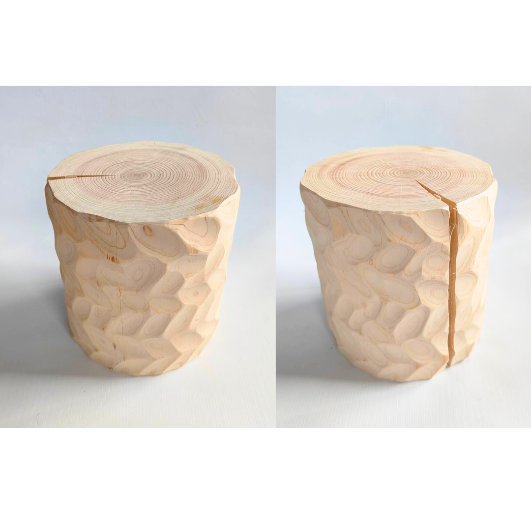 Mini Stool: Artistic Japanese Umbrella Pine Log (sold individually)