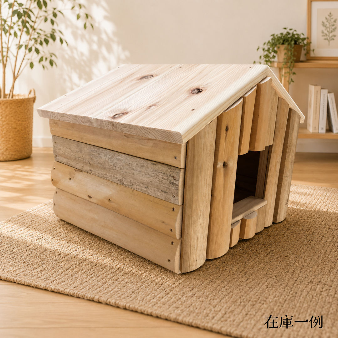 ペット用ログハウス　無垢材　職人仕上げ　多頭飼い　ペットハウス 木製 ログハウス 猫 犬 小型犬 多頭飼い 【送料無料】 無垢材 杉 ヒノキ 天然木 室内 日本製 隠れ家 おしゃれ かわいい 職人 手作り キャットハウス ドッグハウス ゲージ ケージ　 Felesto　送料無料※沖縄は別途