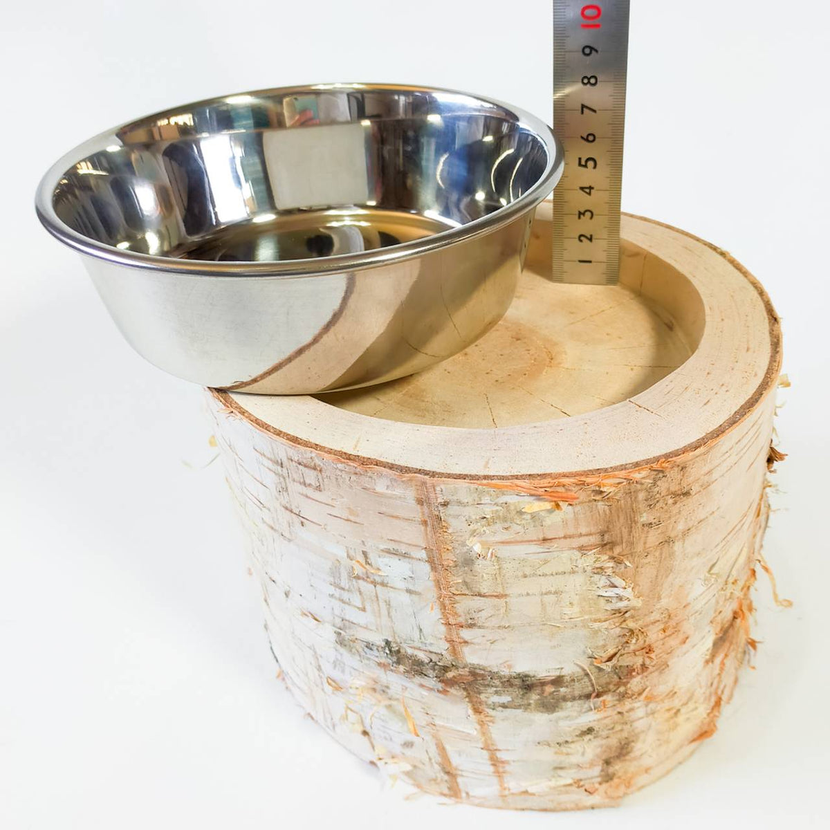 stainless bowl koyamaki dog log bowl pet table <Sciadopitys verticillata>