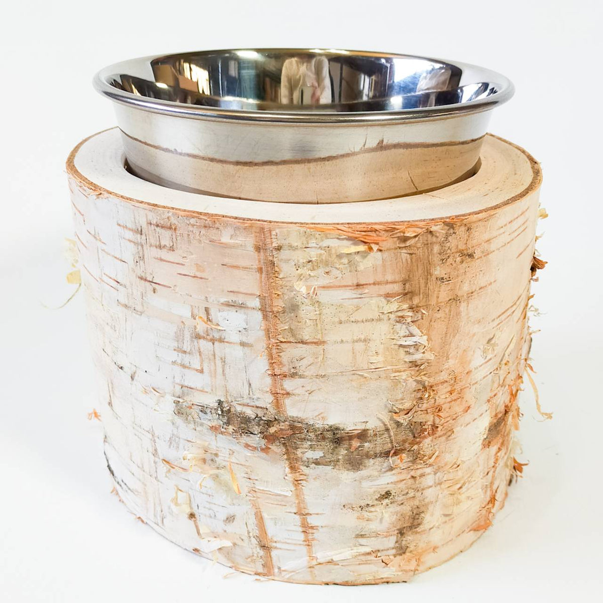 stainless bowl koyamaki dog log bowl pet table <Sciadopitys verticillata>