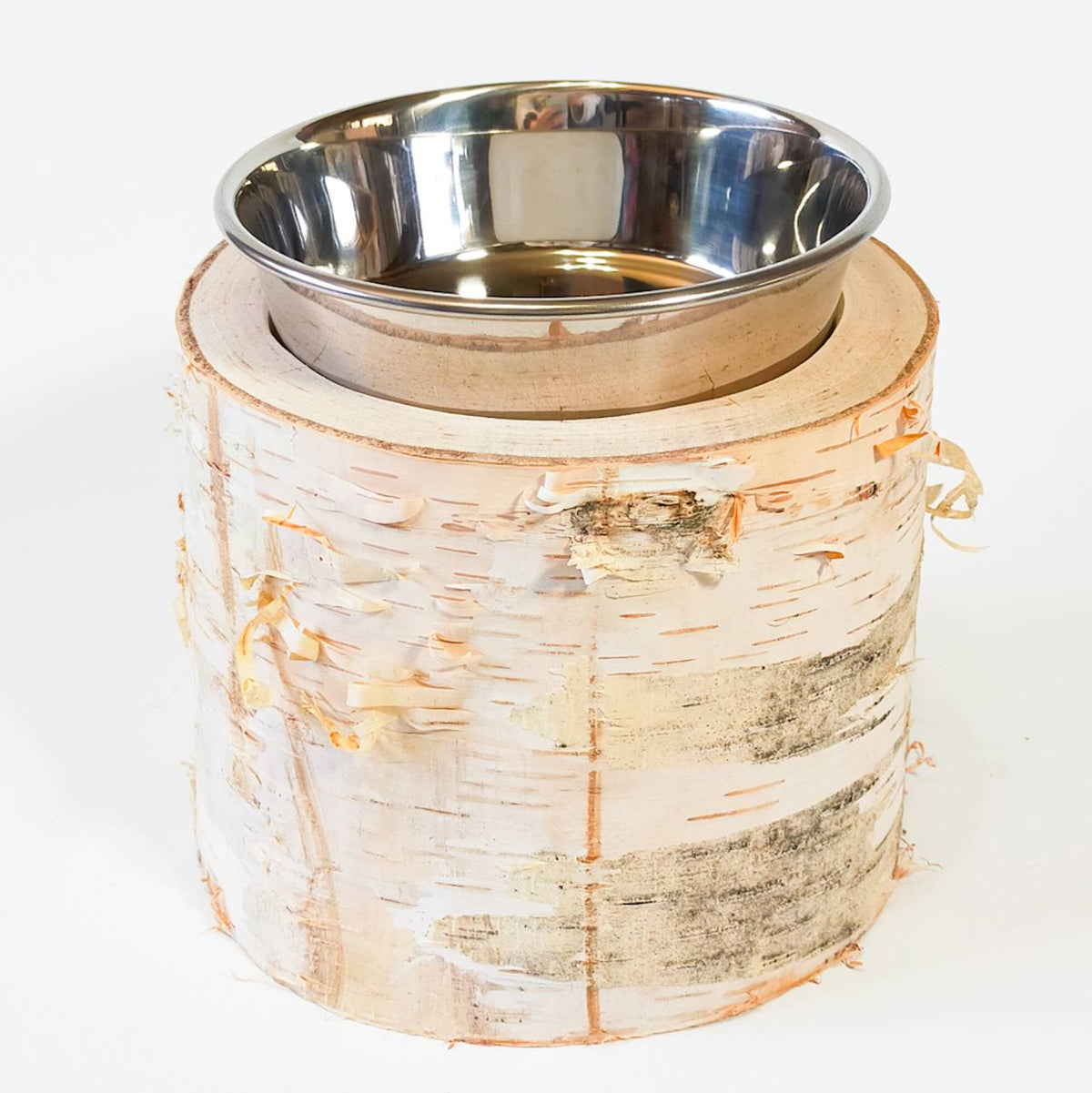 stainless bowl koyamaki dog log bowl pet table <Sciadopitys verticillata>
