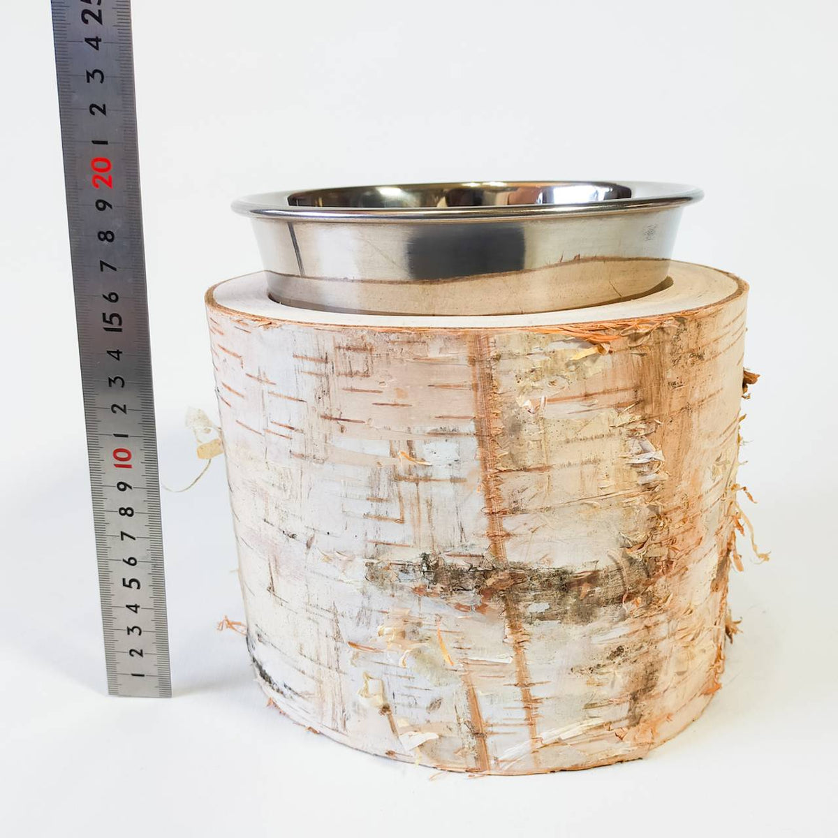 stainless bowl koyamaki dog log bowl pet table <Sciadopitys verticillata>
