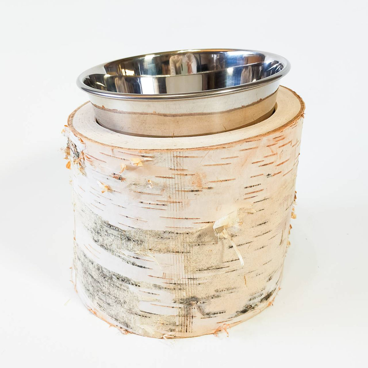 stainless bowl koyamaki dog log bowl pet table <Sciadopitys verticillata>