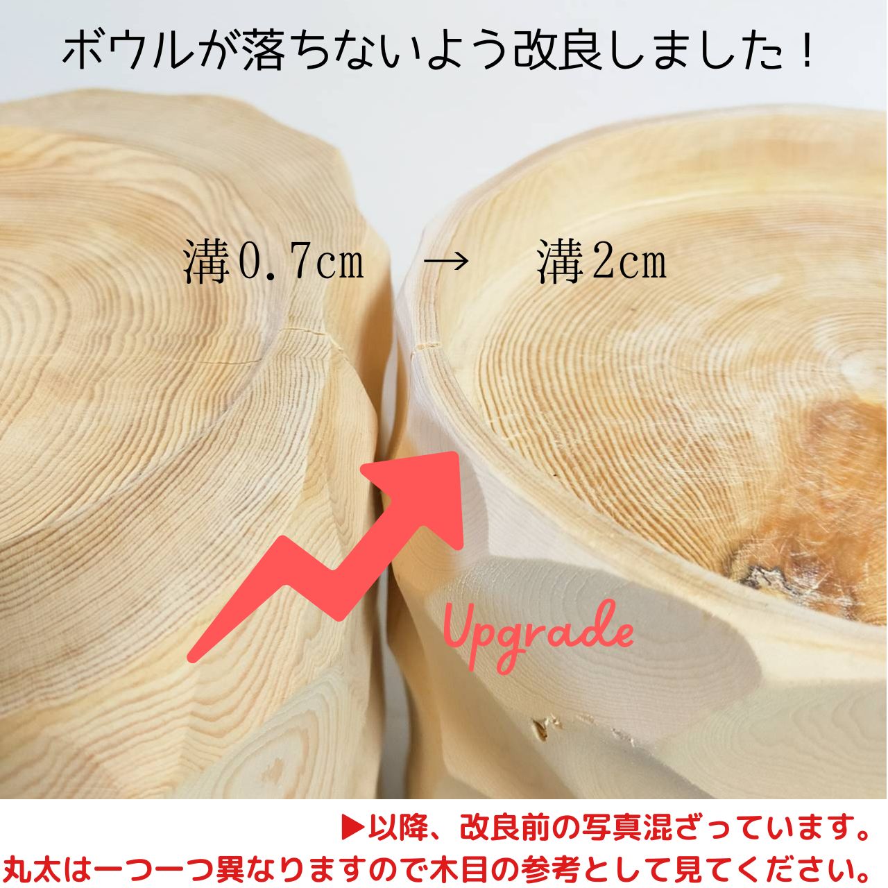 <改良>　ステンレスボウル　犬用　高め　-アート高野槙の丸太のLog Bowl-　水飲み台　ごはん台　餌台