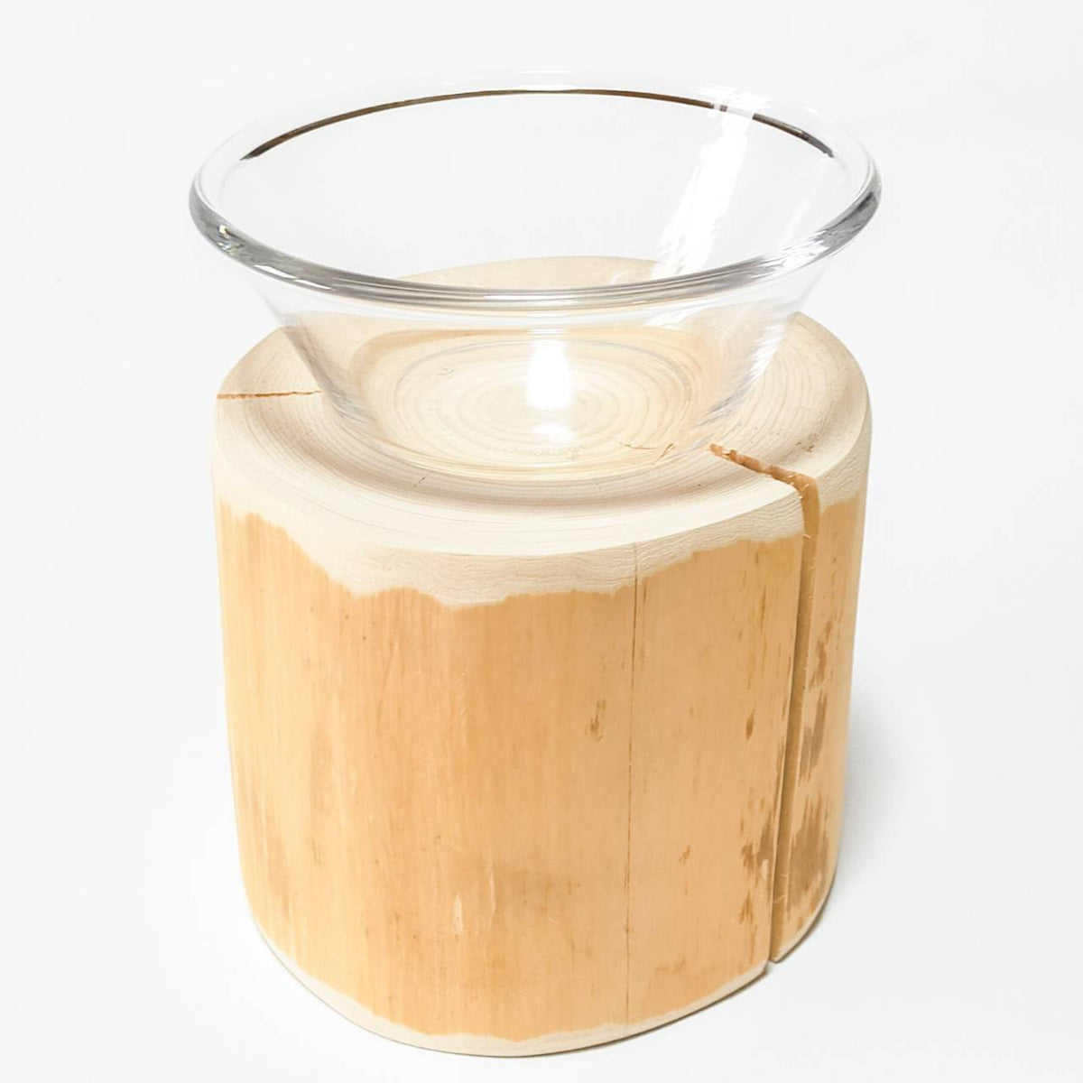 ＜shop限定＞　犬用　高め　-杉の丸太のLog Bowl-　水飲み台　ごはん台　餌台　