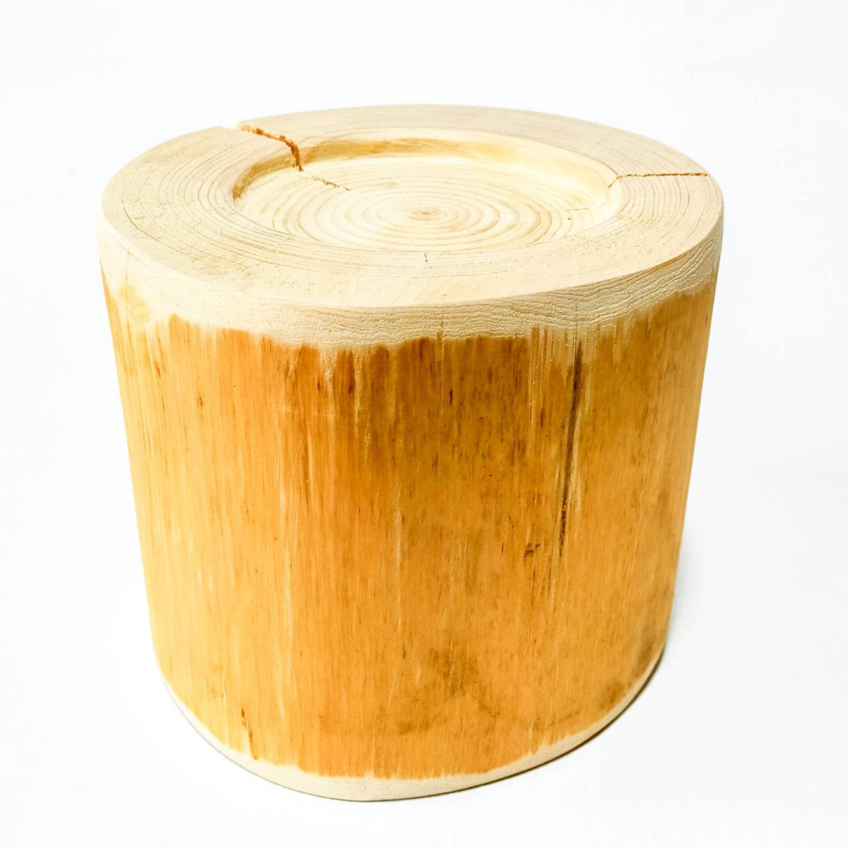 ＜shop限定＞　犬用　高め　-杉の丸太のLog Bowl-　水飲み台　ごはん台　餌台　