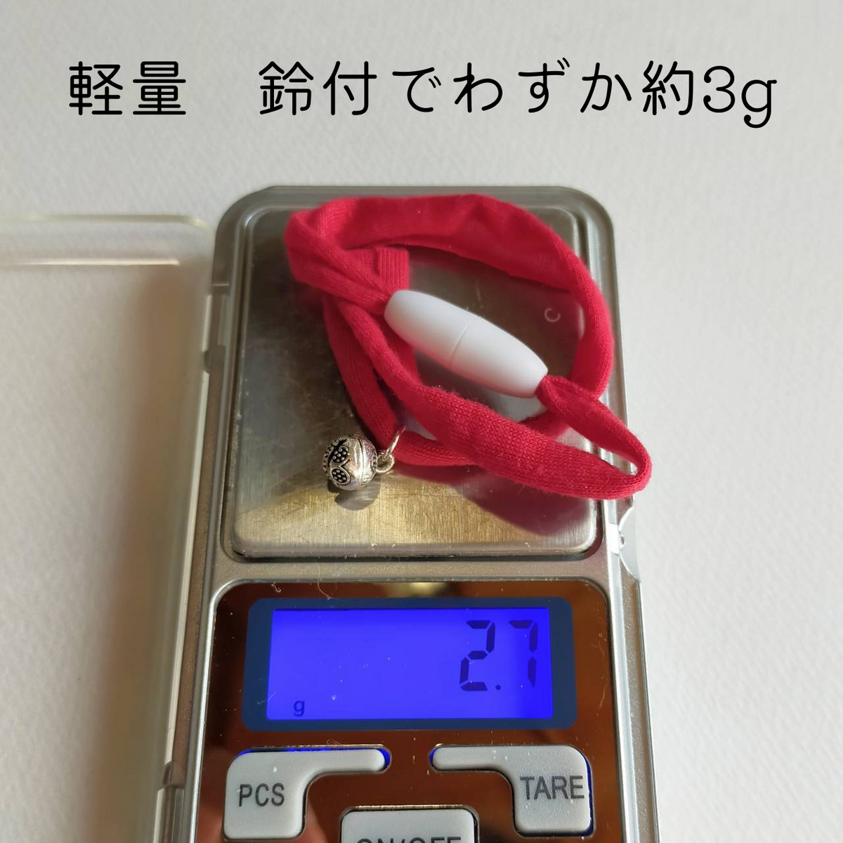 8mm鈴　愛猫とお揃い鈴ピアス　シルバー925　軽量　猫　首輪　ピアス　紐　安全バックル