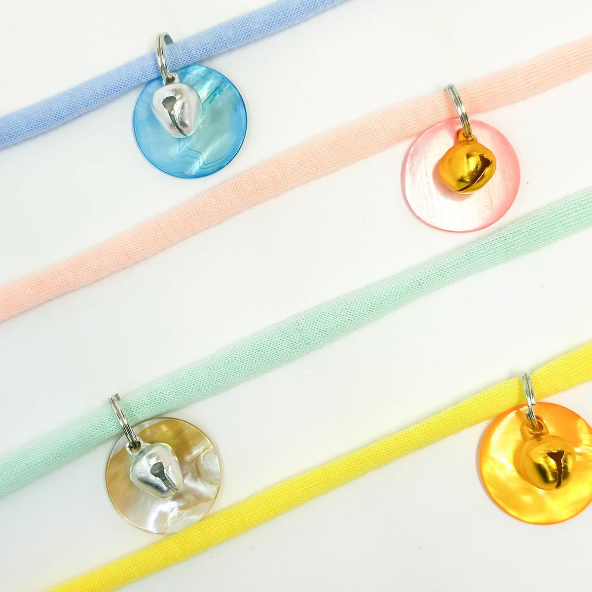 <12 colors> Simple bell strings collars