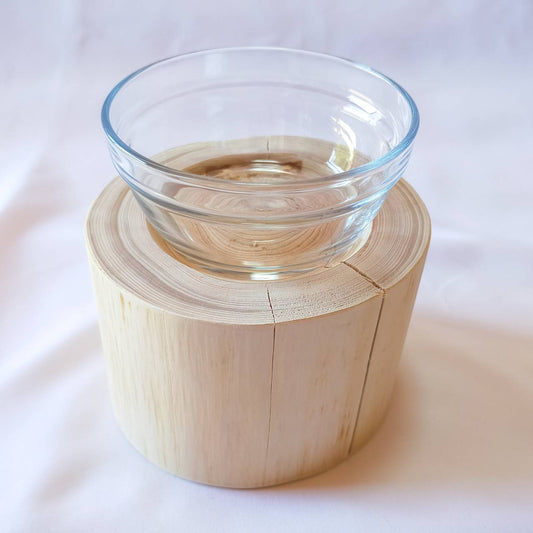 【アウトレット20％OFF】②シンプルヒノキペットテーブル　ごはん台　水入れ　フードボウル　餌台　エサ入れ