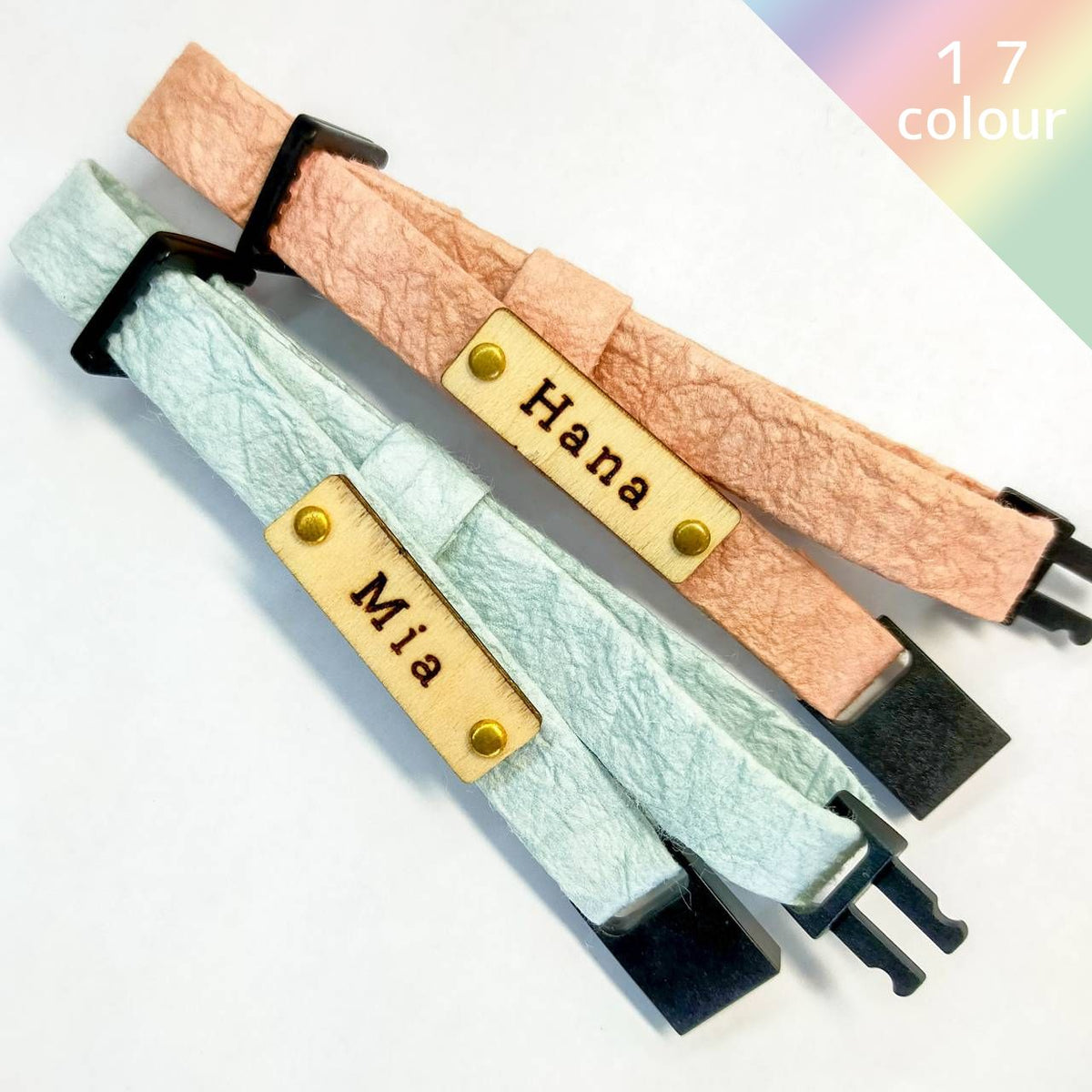 <16 colors> Washi collar with safety buckle.