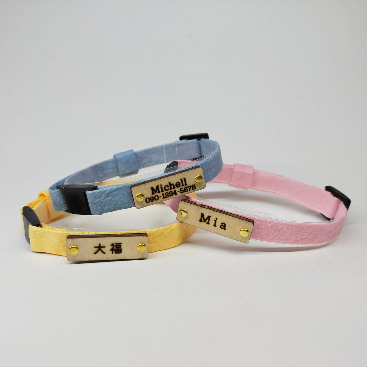 <16 colors> Washi collar with safety buckle.